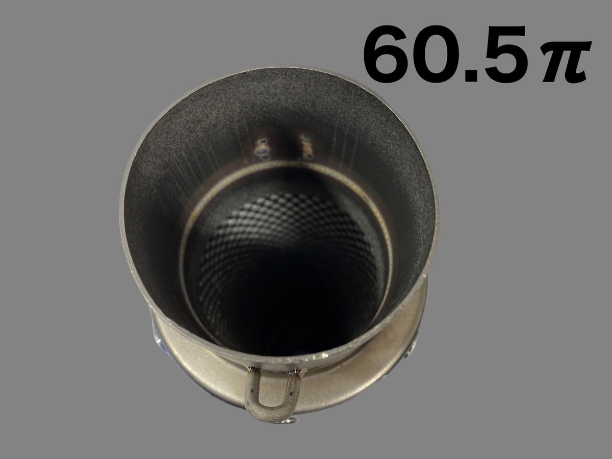 チタン サイレンサー ミドル 60.5パイ 汎用 60パイマフラー用 バイク